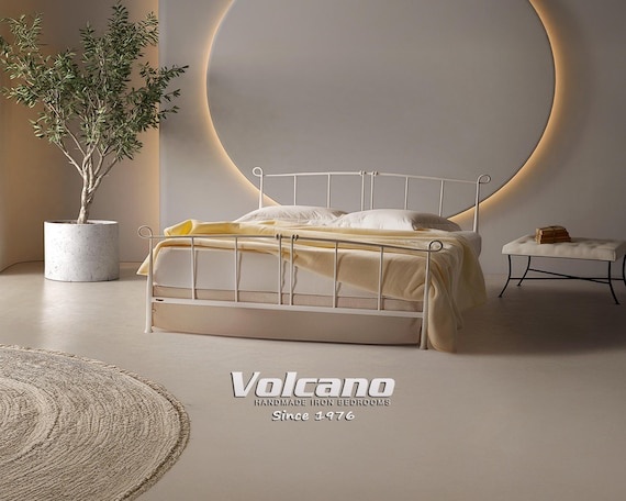 Metal Bed 160x200 180x200 DANAI – Wrought Iron Frame, Minimal Double Bed, Modern Elegant Design