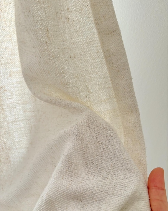 Natural Linen Curtains,Cream Sheer Curtains,Custom Neutral Window Treatment,Rustic Farmhouse Drapes.