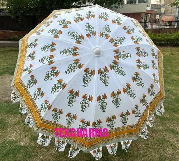Outdoor Garden Parasol | Heavy Duty Patio Umbrella | UV Resistant Sun Shade | Backyard Furniture