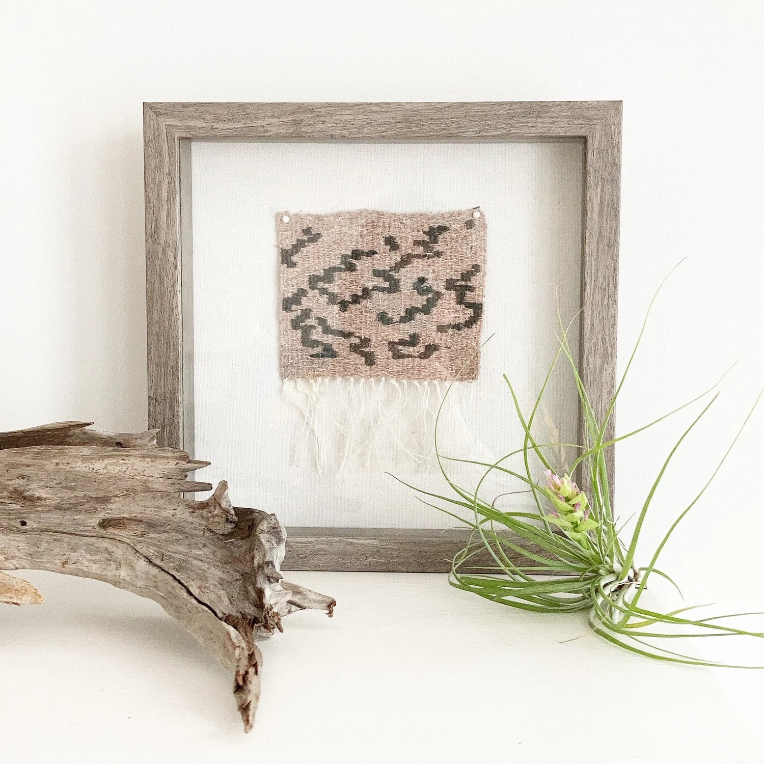 Keep Moving Forward, Framed Woven Art — Ibu Textiles